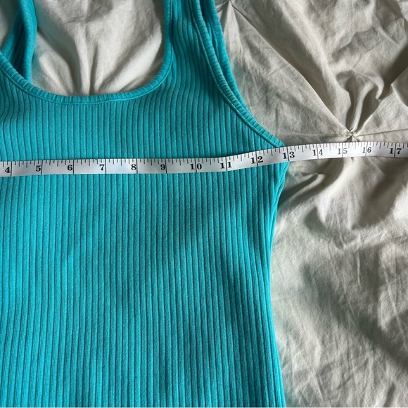 Calvin Klein Jeans Womens Medium Turquoise Ribbed Sleeveless midi Dress - Picture 6 of 6